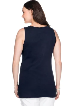 Longtop in Rippqualität, mit weitem Ausschnitt