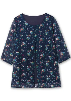 Longtunika im Lagenlook, mit Blumenprint