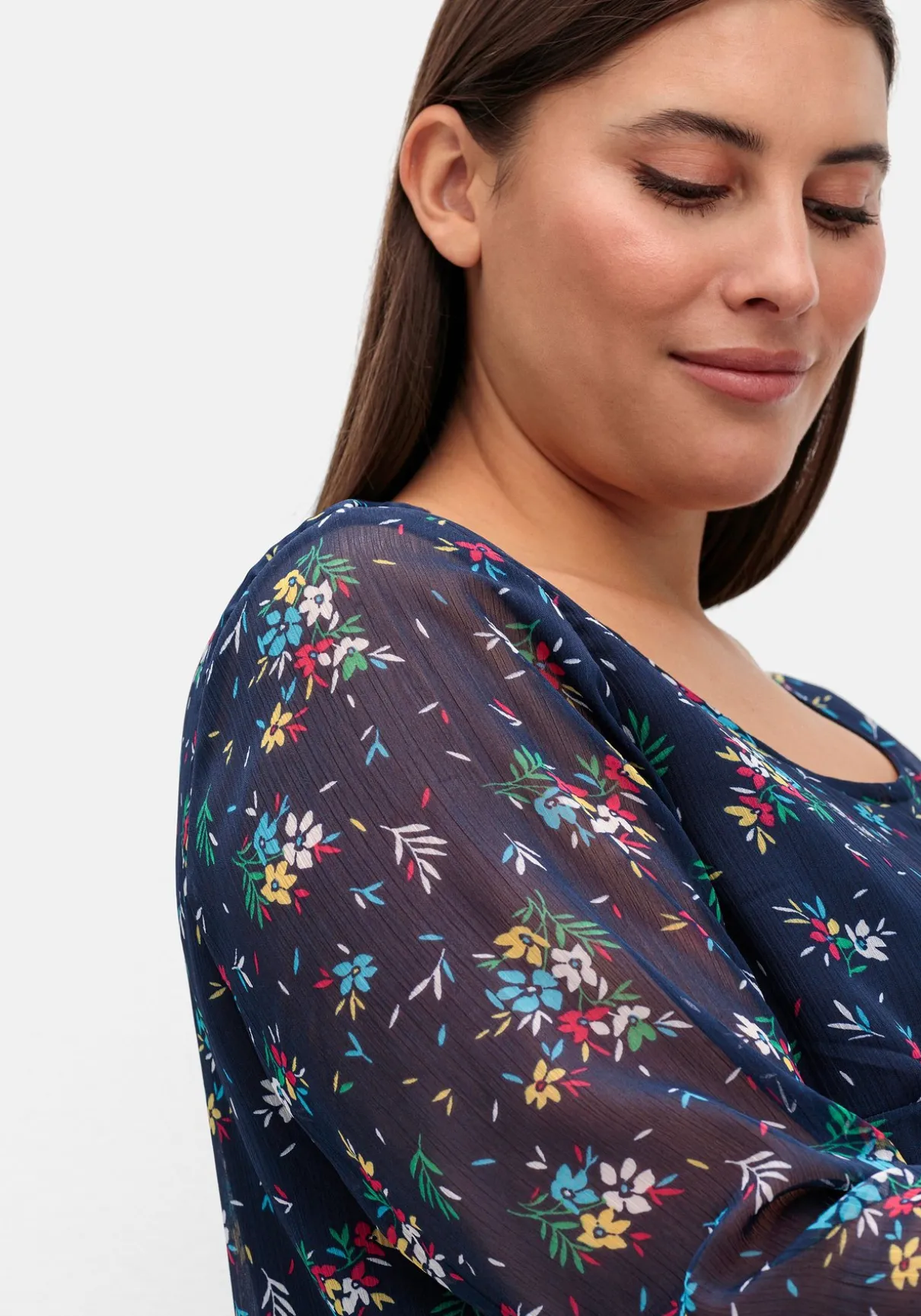 Longtunika im Lagenlook, mit Blumenprint