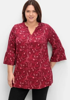 Longtunika mit Volants an den 3/4-Ärmeln