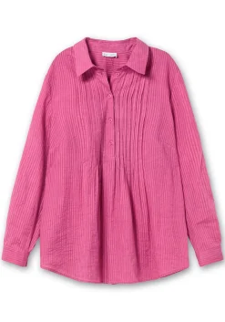 Longtunika mit Webstreifen, in leichter A-Linie