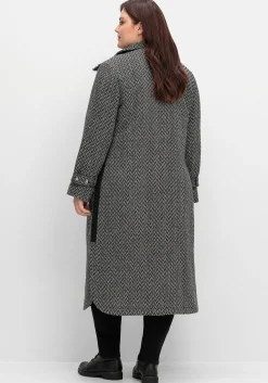 Mantel im Cargo-Stil, mit Stehkragen und Tunnelzug