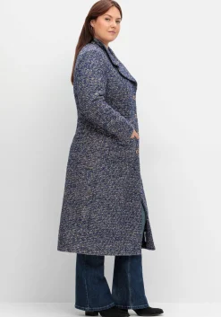 Mantel in Bouclé-Optik, in leicht taillierter Form