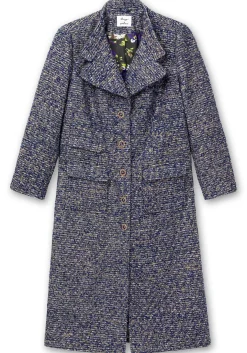 Mantel in Bouclé-Optik, in leicht taillierter Form