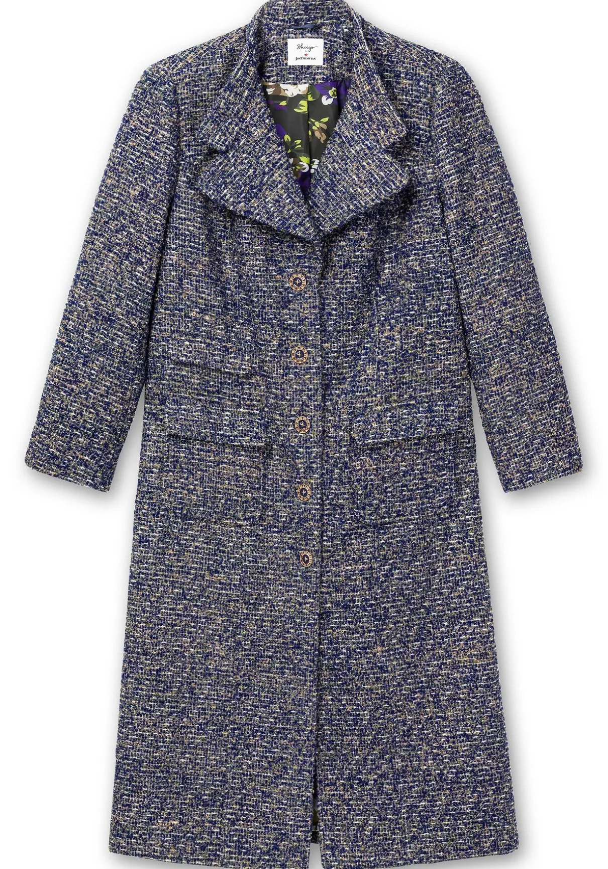 Mantel in Bouclé-Optik, in leicht taillierter Form