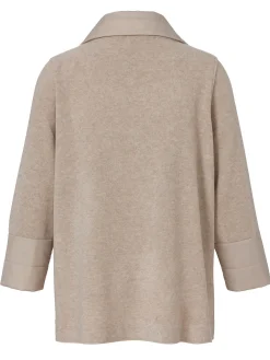 Mantel mit großem Kragen und Steppdetails