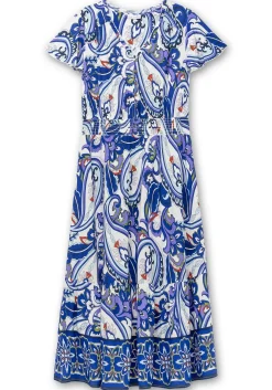 Maxikleid im Paisleymuster, mit Smokbund