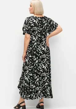 Maxikleid in Wickeloptik, mit hohem Schlitz