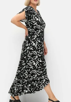 Maxikleid in Wickeloptik, mit hohem Schlitz