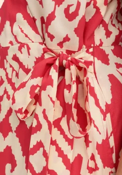 Maxikleid in Wickeloptik, mit Grafikprint