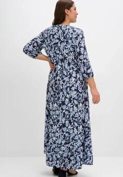 Maxikleid mit floralem Druck und gestuftem Rock
