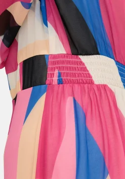 Maxikleid mit Grafikprint, im Lagenlook