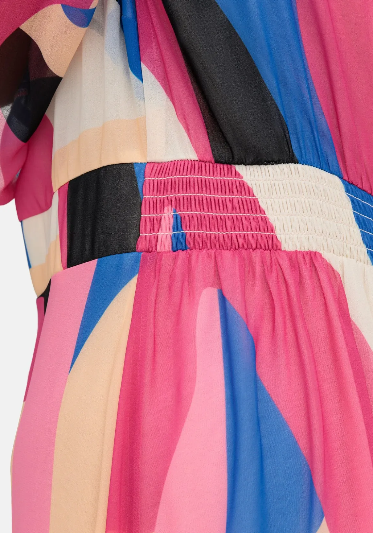 Maxikleid mit Grafikprint, im Lagenlook