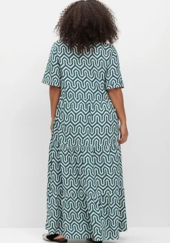 Maxikleid mit grafischem Alloverprint