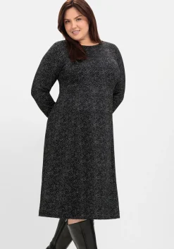 Midikleid aus Interlock, im Jacquardmuster