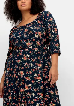 Midikleid aus Jersey, mit Blumendruck