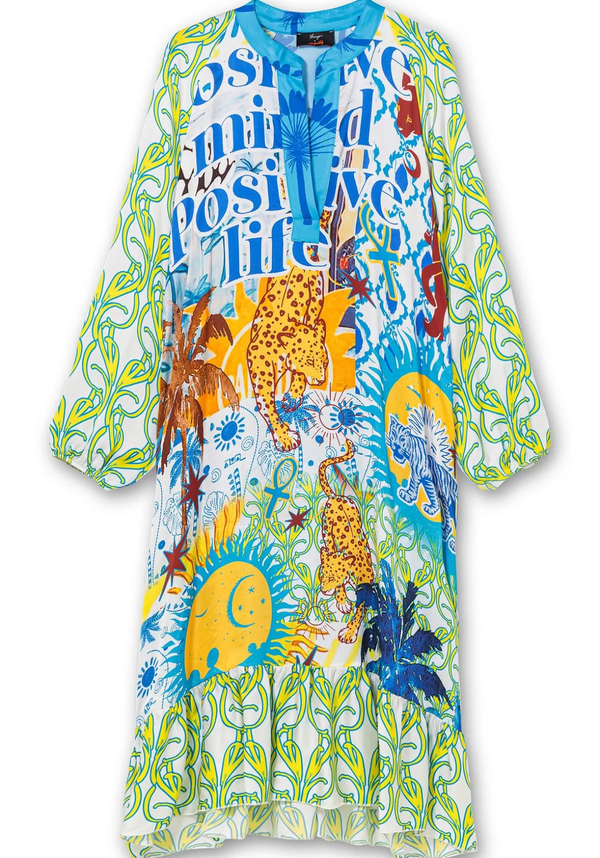 Midikleid im Multicolor-Mustermix