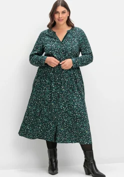 Midikleid mit Tunnelzug in der Taille