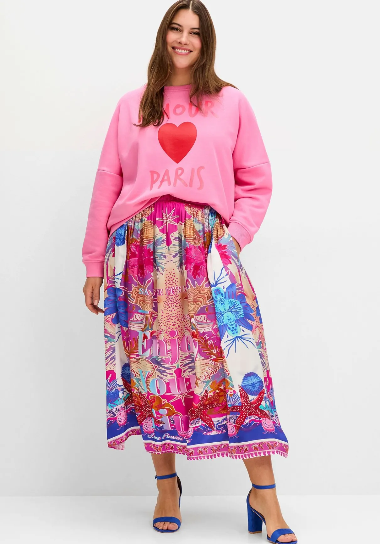 Midirock im Multicolor-Mustermix