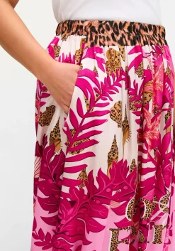 Midirock im Mustermix, mit Gummizugbund