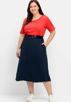 Midirock in A-Linie, mit Tunnelzugbund und Seitentaschen