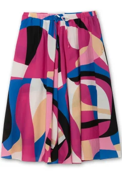 Midirock mit Grafikprint und Gummibund