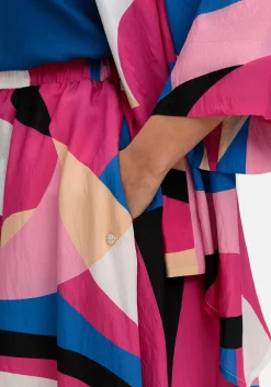 Midirock mit Grafikprint und Gummibund