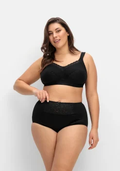 Miederslip mit Spitzeneinsatz vorn