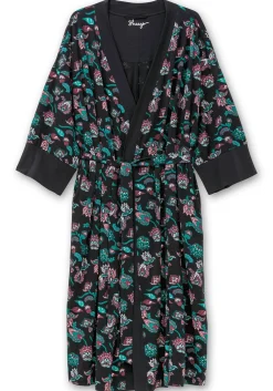 Morgenmantel mit Bindegürtel und seitlichen Taschen