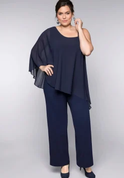 Overall im Lagenlook mit Fledermausärmel