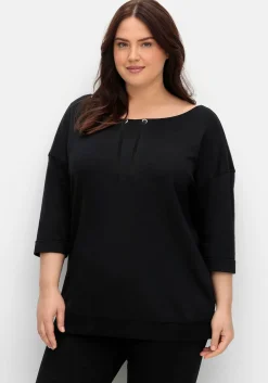 Oversized-Shirt mit Bindebändchen