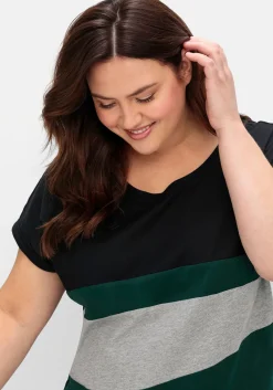 Oversize-Shirt in Colourblocking-Optik