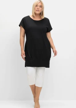 Oversize-Shirt mit breitem Saumbündchen