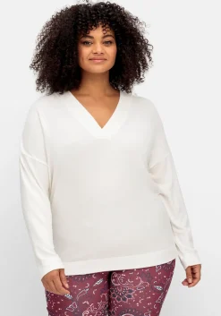 Oversize-Sweatshirt mit Stickerei hinten