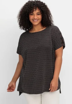 Oversize-Tunika mit Cut-outs an den Ärmeln