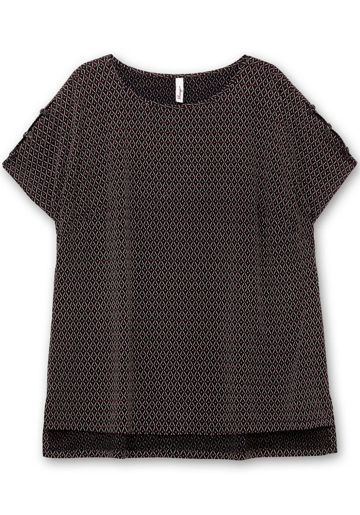 Oversize-Tunika mit Cut-outs an den Ärmeln