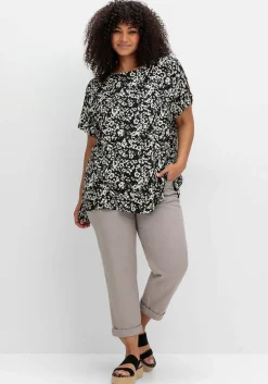 Oversize-Tunika mit Cut-outs an den Ärmeln