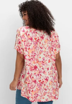 Oversize-Tunika mit Cut-outs an den Ärmeln