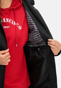 Parka mit gestreiftem Futter, wasserabweisend