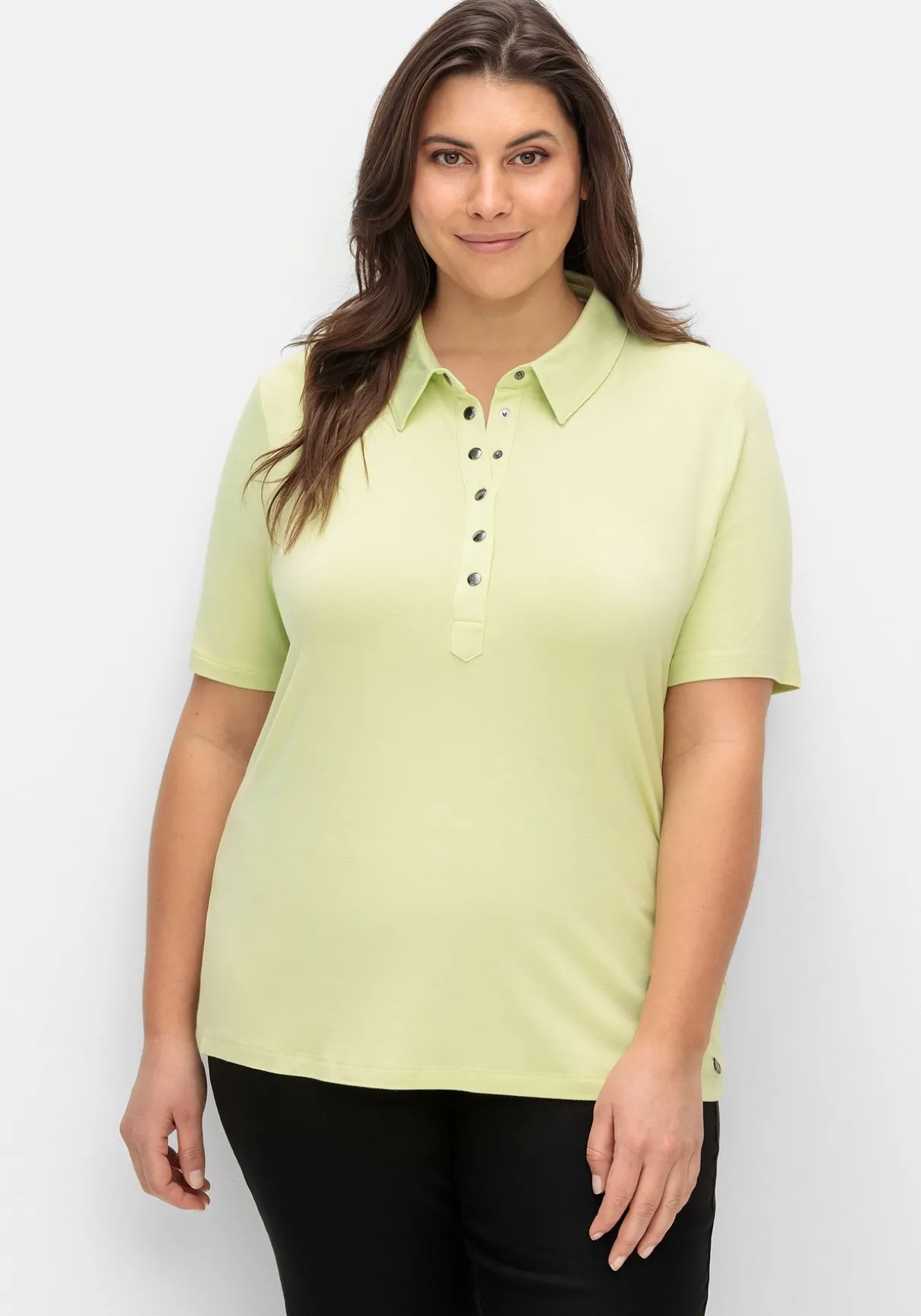 Poloshirt mit Metall-Druckknöpfen