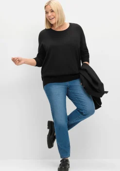 Pullover aus leichtem Strick, mit Rundhalsausschnitt