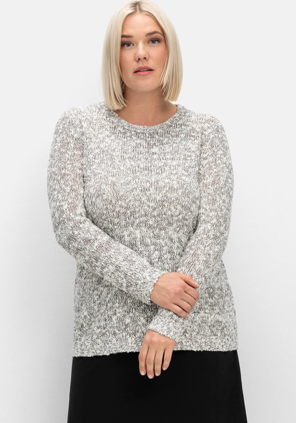 Pullover aus meliertem Effektgarn