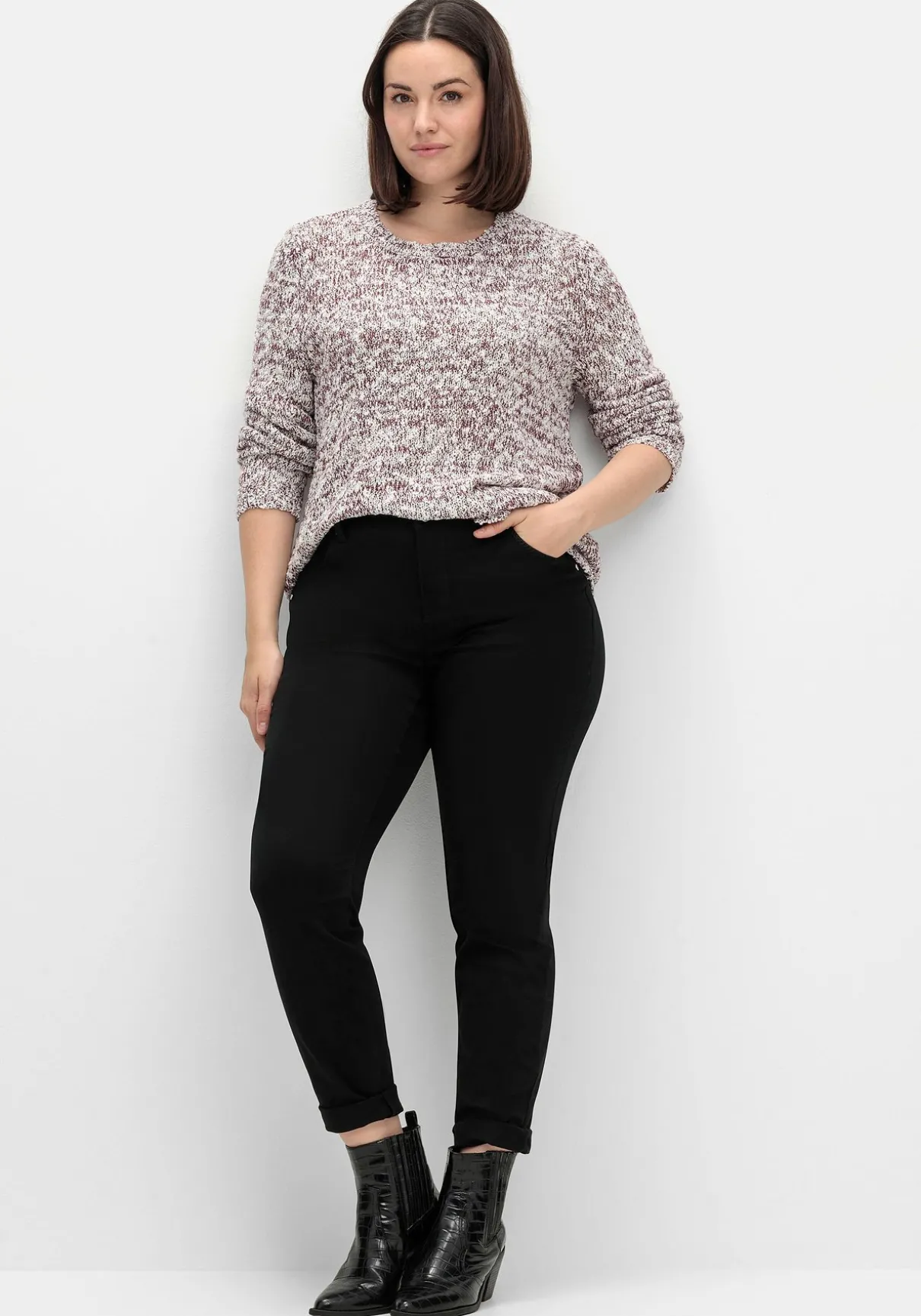 Pullover aus meliertem Effektgarn