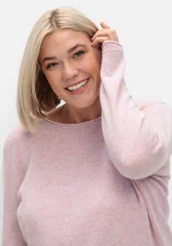 Pullover aus reinem Kaschmir, mit Rollkanten