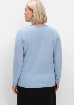 Pullover aus reinem Kaschmir, mit Rollkanten