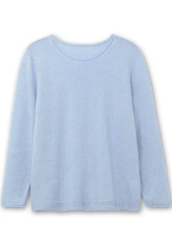 Pullover aus reinem Kaschmir, mit Rollkanten