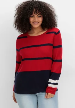 Pullover im Colourblocking-Streifenmix