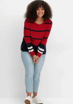 Pullover im Colourblocking-Streifenmix