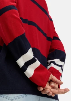 Pullover im Colourblocking-Streifenmix