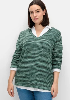 Pullover in Flammgarn-Struktur